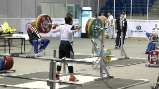 Almaty 2014 Training Hall Nastassia Novikava squats 120 kg