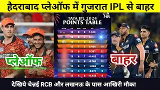 IPL Points Table 2024 Today 17 May | SRH Gujarat after match points table | IPL 2024