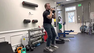Heels Elevated Goblet Squat with Pause