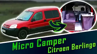 Micro Camper conversion - Citroen Berlingo - DIY [ENG subtitles]