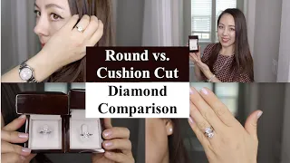 Round vs. Cushion Cut Diamond Comparison Review | Brillianteers