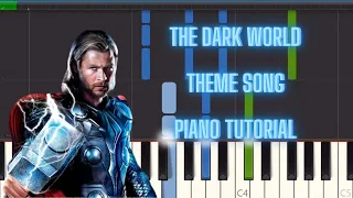 Thor: The Dark World Theme Song (Synthesia) Piano Tutorial With Sheet Music