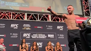 UFC 245 Holloway Vs. Volcanovski Weigh-In