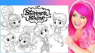Coloring Shimmer and Shine Coloring Pages | Shimmer, Shine, Nazboo, Zac & Kaz | Markers & Pencils