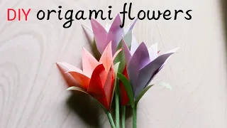 How to make origami flowers/diy paper flowers/how to make paper Lily 💡/how to make paper flowers 🌹🌺