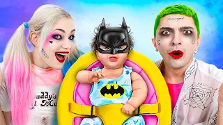 ¡Me Adoptaron Los Superhéroes! Harley Quinn Y El Guasón Se Convirtieron En Padres