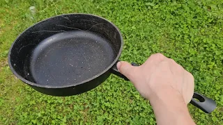 Having learned this secret , you will never throw out the old frying pan . A brilliant idea