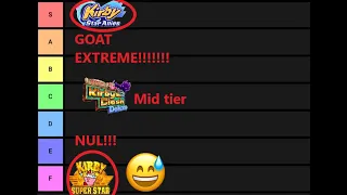 Ma tier list des jeux Kirby (subjectif)