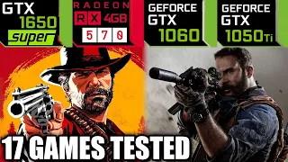 GTX 1650 SUPER vs RX 570 vs GTX 1060 vs GTX 1050 ti - 17 Games Tested - Late 2019