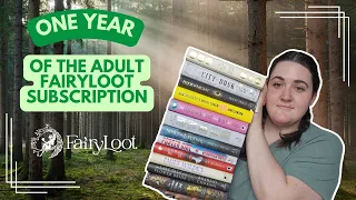 one year of the adult fairyloot subscription! || showing off the books + thoughts