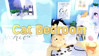 DIY - How to Make:  Dollhouse Cat Room - Handmade - Doll - Craft - 4K