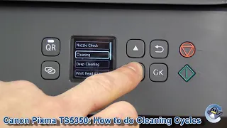 Canon Pixma TS5350: How to do Printhead Cleaning and Deep Cleaning Cycles