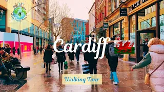 CARDIFF, WALES🏴󠁧󠁢󠁷󠁬󠁳󠁿, UK 🇬🇧 | WALKING TOUR CITY CENTRE