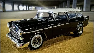 1955 Chevy Nomad Wagon Gasser 1/25 Scale Model Kit Build How To Assemble Paint Dashboard Chrome Trim