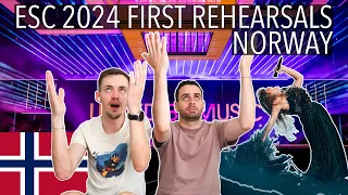 🇳🇴 NORWAY EUROVISION 2024 - 1ST REHEARSAL - GÅTE - ULVEHAM - REACTION