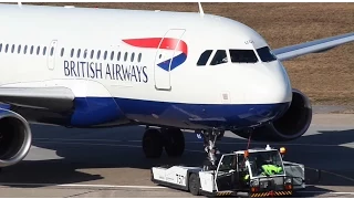 British Airways Airbus A319-131 (G-EUOI) Pushback at Berlin Tegel Airport