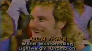 World Champion, Allen Fisher takes the 1983 W.W.C. title over world champion, Dave Patton.