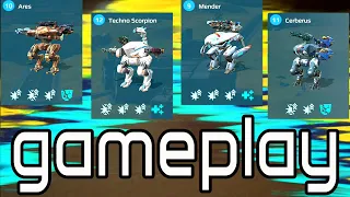 War Robots Ares Techno Scorpion Mender Cerberus Domination Mode Gameplay