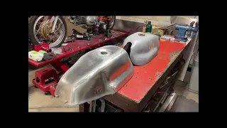 Evan Wilcox - Ducati 750SS '74, Aluminium tank building process