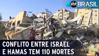 Novos conflitos entre Israel e Hamas deixam 110 mortos | SBT Brasil (13/05/21)