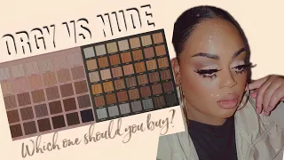 ORGY PALETTE VS BEAUTY BAY NUDE PALETTE | WHICH ONE SHOULD YOU BUY? | MATTE SOFT GLAM TUTORIAL