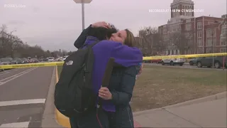 Reporter reunites with son during live report after Denver school shooting