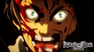 Eren Transforms To Fight The Female Titan | English Dub | Season 1 Episode 24 (HQ)