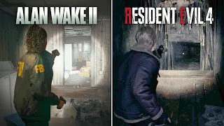 Alan Wake 2 VS. Resident Evil 4 Remake - Physics & Details Comparison