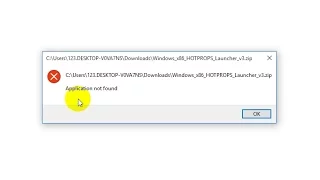 How to fix "Application not found" error (.ZIP file)