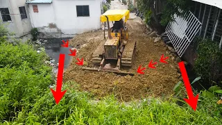 Part 4 Daily Updating With Best Working Dozer Moving Rock Sinking In Dirty Water & Dump Truck Skill