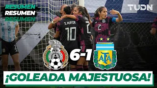 Resumen y goles | México 6-1 Argentina | Amistoso femenil Internacional | TUDN