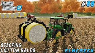 Transportation & stacking cotton bales, mulching | Elmcreek | Farming simulator 22 | Timelapse #86