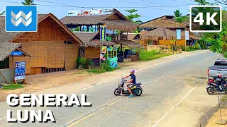 [4K] Exploring General Luna in Siargao Island Philippines 🇵🇭 Motorcycle Ride Tour in Tourism Road