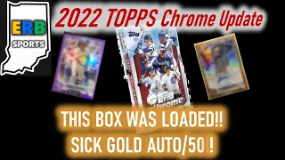 2022 Topps Update Chrome Hobby Box! This Box Was LOADED!! Gold Auto/50!  🤯🔥