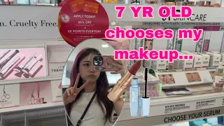 7 YR OLD buys my makeup products