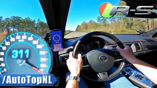 JAGUAR XFR-S *311KM/H* TOP SPEED on AUTOBAHN by AutoTopNL