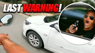 ANGRY DRIVER PULLS OUT GUN - SCARY, UNUSUAL, EPIC  & ANGRY MOTO MOMENTS  Ep.121