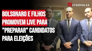 Bolsonaro e filhos promovem live para "preparar" candidatos para eleições. Veja!