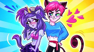 I become a girl, you become a boy❤️ || Gender Switch Between Unicorn and Cat by Teen-Z House