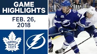 NHL Game Highlights | Maple Leafs vs. Lightning - Feb. 26, 2018