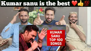Top 100 Songs Of Kumar Sanu | Random 100 Hit Songs Of Kumar Sanu PAKISTANI REACTION