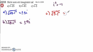 Matematik 5000 Ma 2bc VUX - Kapitel 2 - Komplexa tal en introduktion - 2233