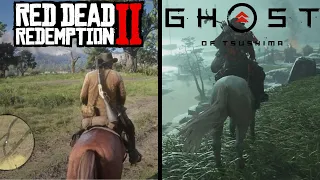 Ghost of Tsushima VS Red Dead Redemption 2 (Gameplay comparison)