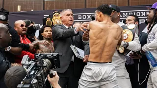 Pesaje Intenso Gervonta Davis empuja a Romero y cae fuera de la tarima 😱