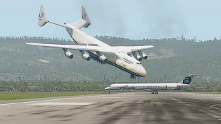 Most incerdible landings from world's biggest airplane Antonov An 225 | X-Plane 11
