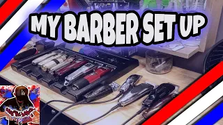 MY BARBER SETUP AS AN 18 YEAR OLD BARBER STUDENT 🔥 FIRST VIDEO!!