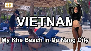 [4K]Da Nang Beach Walk, My Khe Beach🇻🇳Vietnam, Summer 2023 SEP