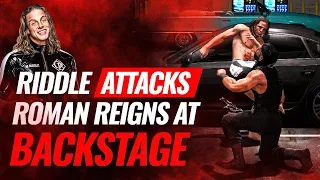 Riddle attacks Roman at Backstage | Riddle vs Roman Reigns | WWE 2K22