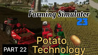 How to grow and harvest Potato 🥔||Potato Technology in FS23 mobile Amberstone #Part22