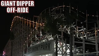 Giant Dipper Off-Ride Footage, Belmont Park Classic Wooden Roller Coaster | Non-Copyright